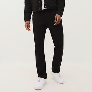 True Religion Geno Relaxed Slim Men's Dark Black Jeans White Accents